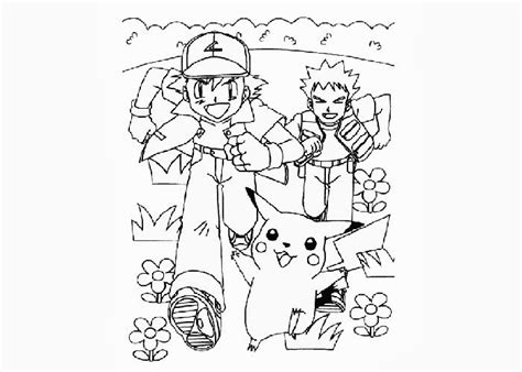 pokemon ash brock coloring pages  coloring pages  coloring