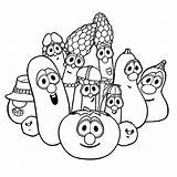 Coloring Veggie Tales Pages sketch template