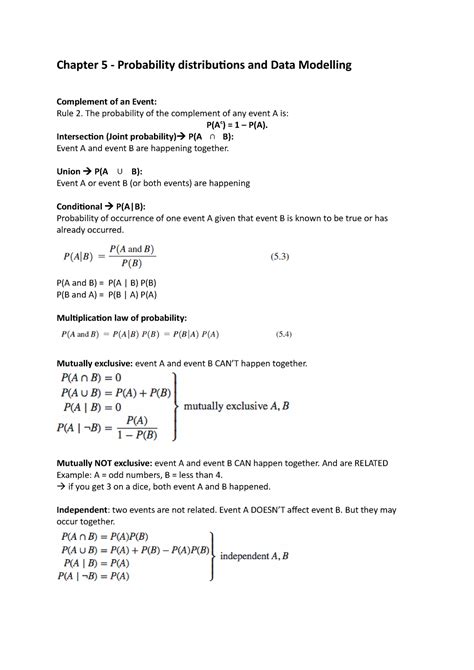 formulas ba alle forumules van bg chapter  probability