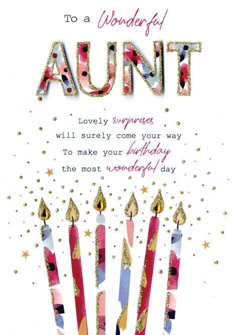 to a wonderful aunt birthday greeting card cards