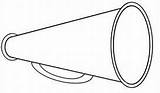 Cheerleading Locker Megaphone Horn sketch template