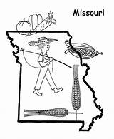 Missouri Shape sketch template