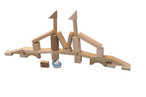 build  wooden block bridge fun  educational toy  kids