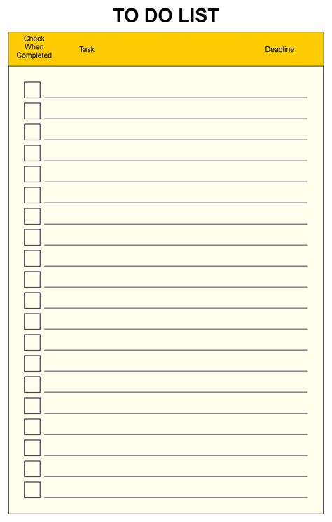 blank   list template