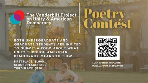 poetry contest  explore meaning  unity  american democracy vanderbilt university