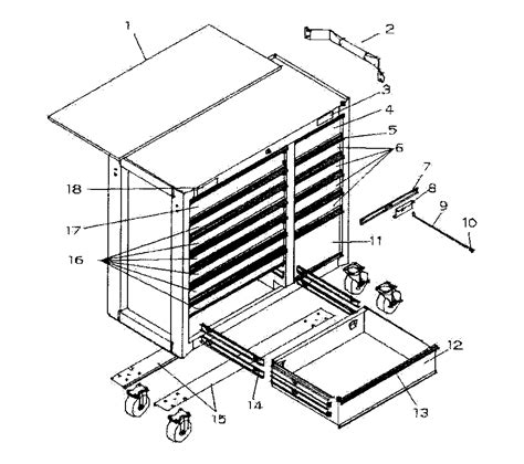 craftsman tool chest parts model  sears partsdirect
