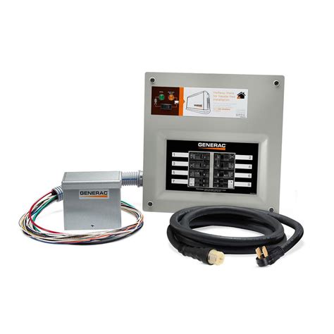 generac homelink prewired manual transfer switch kit  amps  circuits resin box model