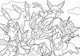Coloring Pages Eevee Pokemon Friends Pikachu Evolutions Book Boys Para Colouring Pokémon Printable Colorear Scans Pacificpikachu Collection Cute Horse Sheets sketch template