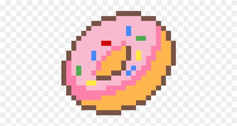 donut pixel art cute pixel art easy clipart  pinclipart