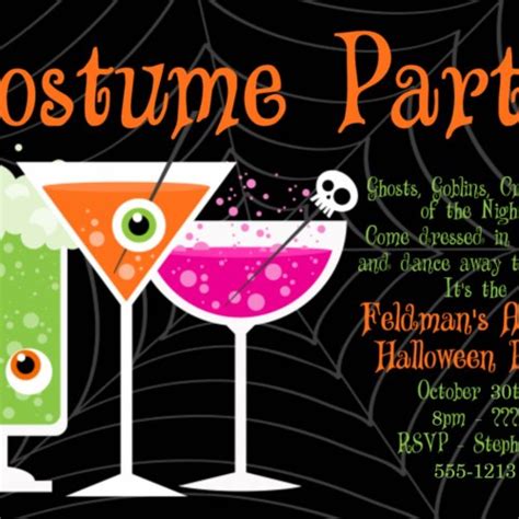 adult costume party invitations