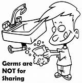 Germs Bestcoloringpagesforkids Handwashing Peppa Popular sketch template