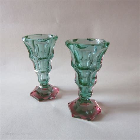 Antiques Atlas Art Deco Cut Glass Vases By Alfred Stossel