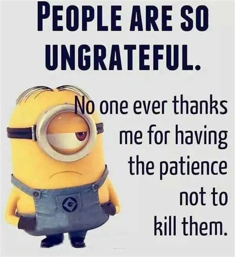 Minions Quotes Funny Sayings People Are So Ungrateful No Patience I