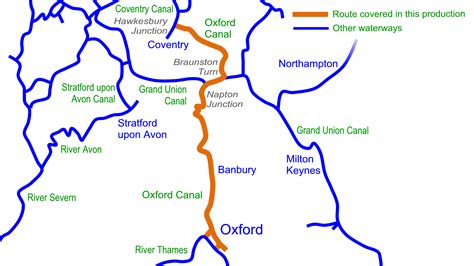 oxford canal maps waterway routes