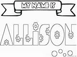 Coloring Pages Girl Allison Coloring4free 2021 Names Girls Printable Related Posts sketch template