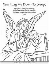 Prayer Coloring Bedtime Prayers Catholic Thecatholickid Pray Night Cnt sketch template