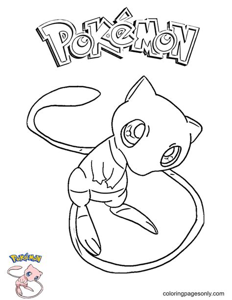 mew coloring page printable