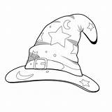 Hat Wizard Drawing Behance Illustration Getdrawings Paintingvalley Outlines Illustrator Making sketch template
