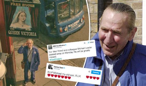 eastenders stars pay fitting tribute to late actor michael leader tv and radio showbiz and tv