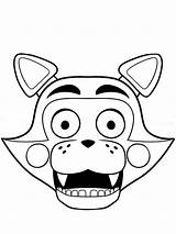 Coloring Fnaf Nights Pages Freddy Mangle Freddys Printable sketch template