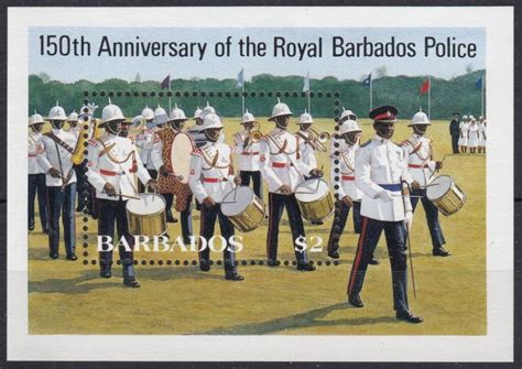 barbados sgms793 150th anniversary of royal barbados police souvenir