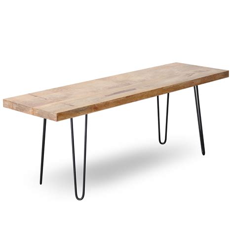 indoor wood bench peach pebble touch  modern