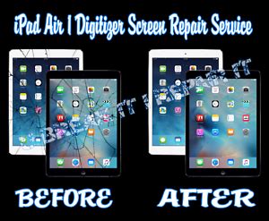 ipad air  broken cracked glass digitizer screen repair service ebay