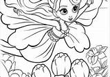 Thumbelina Barbie Coloring4free Coloring Pages Film Tv Printable sketch template