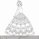 Mandala Princess Coloring Pages Printable Pretty Grownups Dress Mandalas Pattern Pdf Book Sheet Girl Princesse Adults Colorier Etsy Easy Wearing sketch template