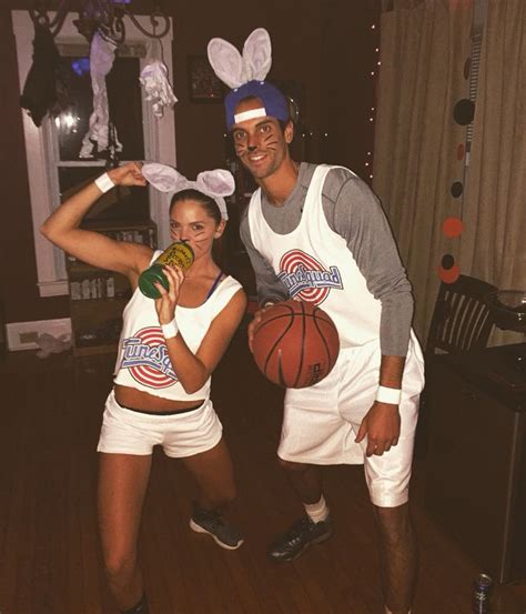 homemade lola and bugs space jam couples costume diy