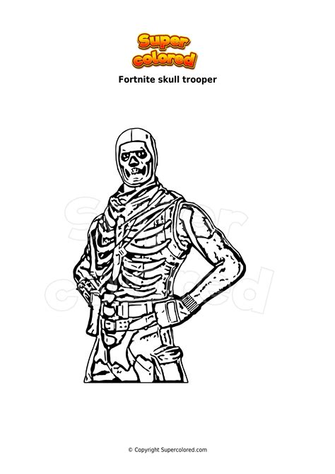 skull trooper fortnite coloring pages   printable fortnite