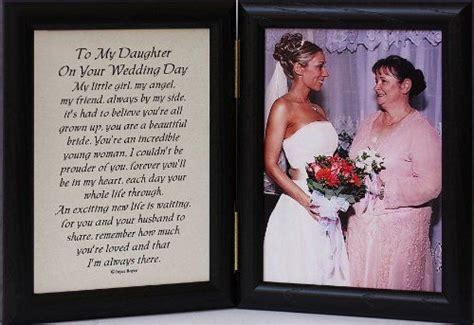 5x7 hinged to my daughter on your wedding day poem ~ black picture photo frame ~ a wonderful