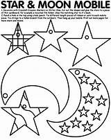 Ramadan Moon Coloring Pages Printable Mobile Stars Star Craft Crafts Templates Kids Decorations Sun Print Crescent Crayola Decoration Activities Goodnight sketch template