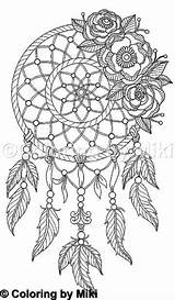 Coloring Pages Dream Catcher Mandala Pattern Printable Adult Cute Choose Board Uploaded User Rose sketch template