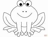 Coloring Frog Pages Big Cute Printable Animal Cartoon Drawing sketch template