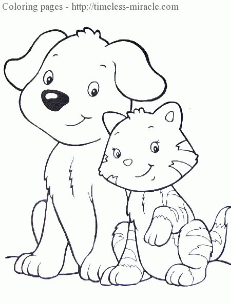 dogs  cats coloring pages timeless miraclecom