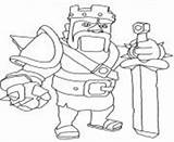Coloring Pages Clash Clans King Barbarian Color Info sketch template