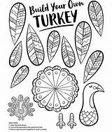 Coloring Pages Turkey Own Thanksgiving Build Printable Kids Crayola Color Make Activities Adults Activity Cut Sheets Sheet Glue Adult Fall sketch template