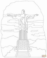 Coloring Christ Redeemer Pages Dot sketch template