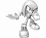 Knuckles Sonic Chaos Emeralds Nimbus Humanoid sketch template