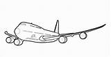 Pesawat Boeing Mewarnai sketch template