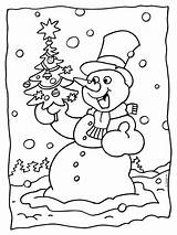 Sneeuwpop Kerstboom Kleurplaten Kleurplaat Kerst Sneeuwpoppen sketch template
