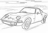 Opel Gt Coloring 1970 Pages Cars sketch template