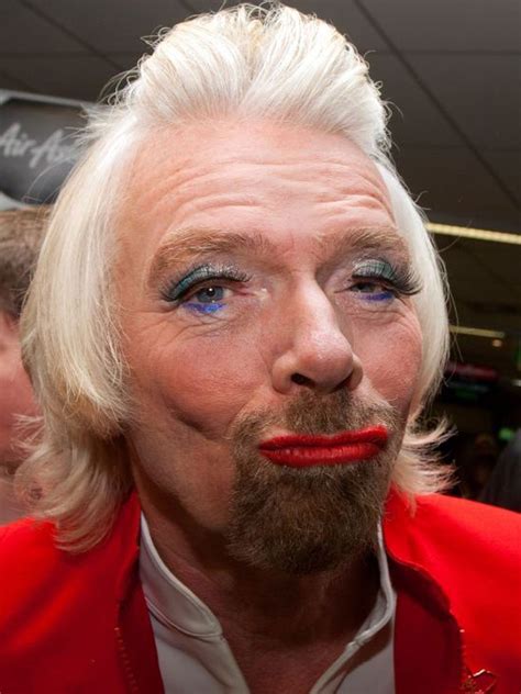 Virgin Boss Sir Richard Branson Dresses As An Air Stewardess And Serves