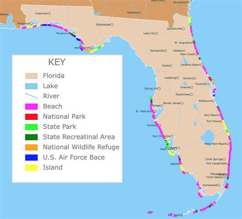 map  beaches  florida