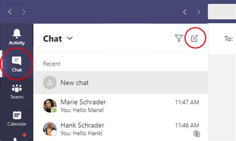 new location of chat button in teams —
