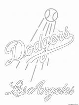 Dodgers Coloring Mlb Supercoloring sketch template
