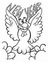 Coloring Pages Year Happy Christian Years Flying Kids Color Getcolorings Printable sketch template
