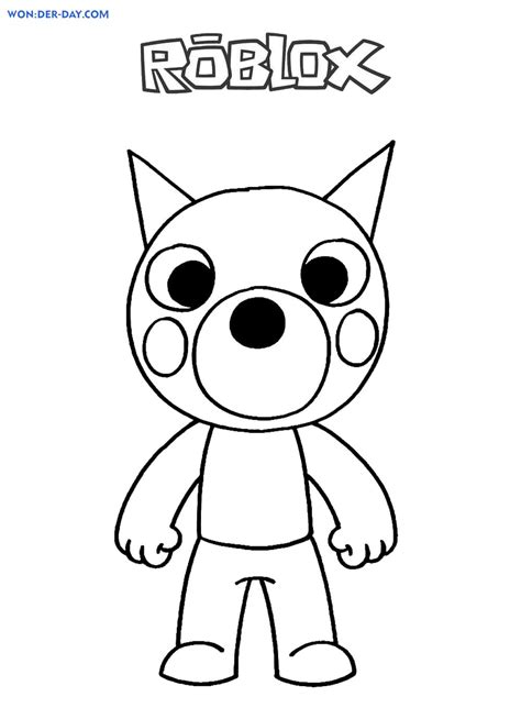 printable roblox piggy coloring pages printable word searches
