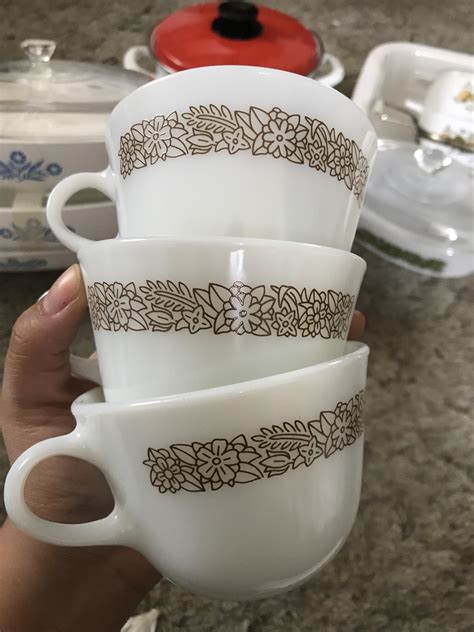 finally   pyrex coffee cups  beat  cents  rpyrexlove